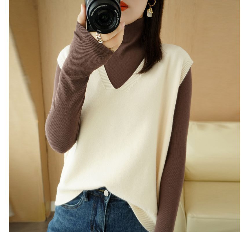 Gistinty - V-hals effen vest