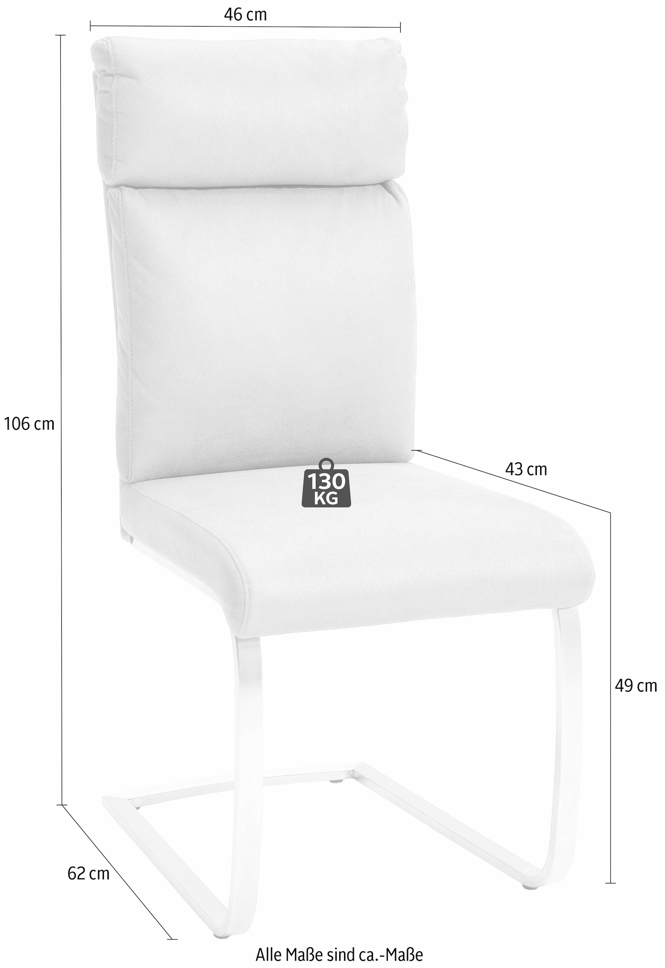 MCA furniture Freischwinger (Set) 2 Stk.Stuhl belastbar bis 130 Kg