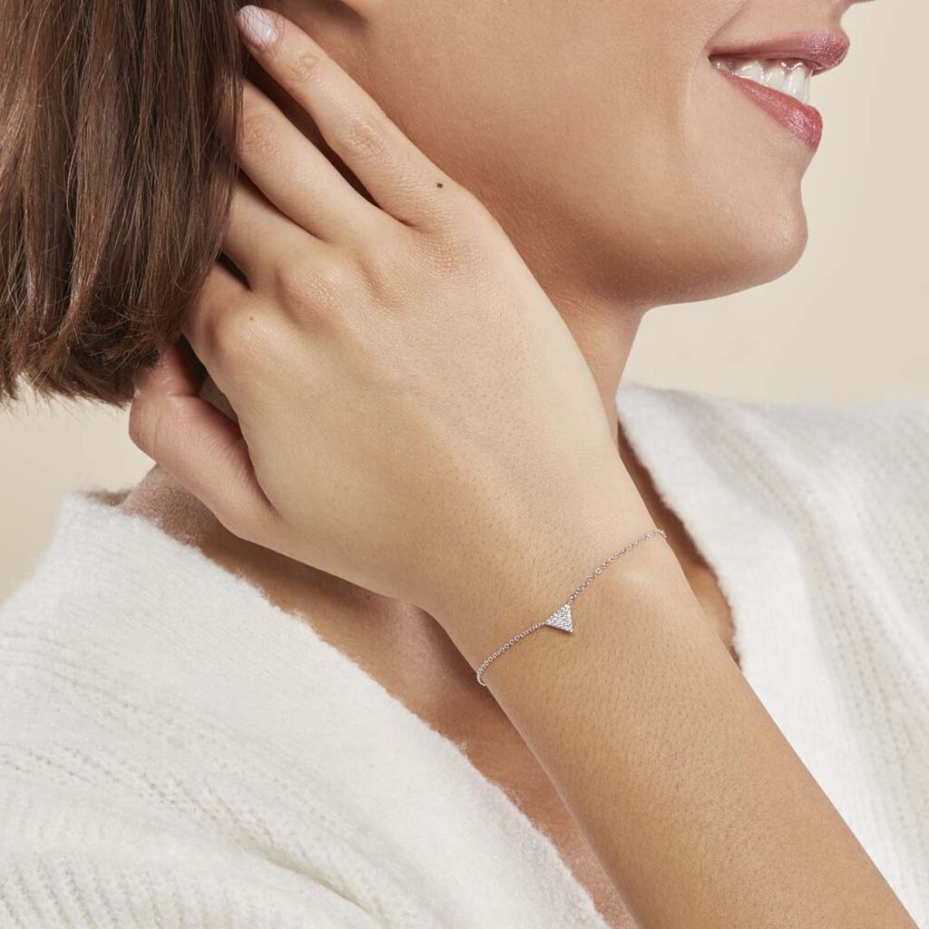Bracelet Cassandre Argent Blanc Oxyde De Zirconium