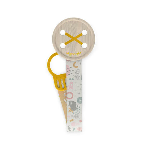 Attache sucette ruban - Jaune - SUAVINEX