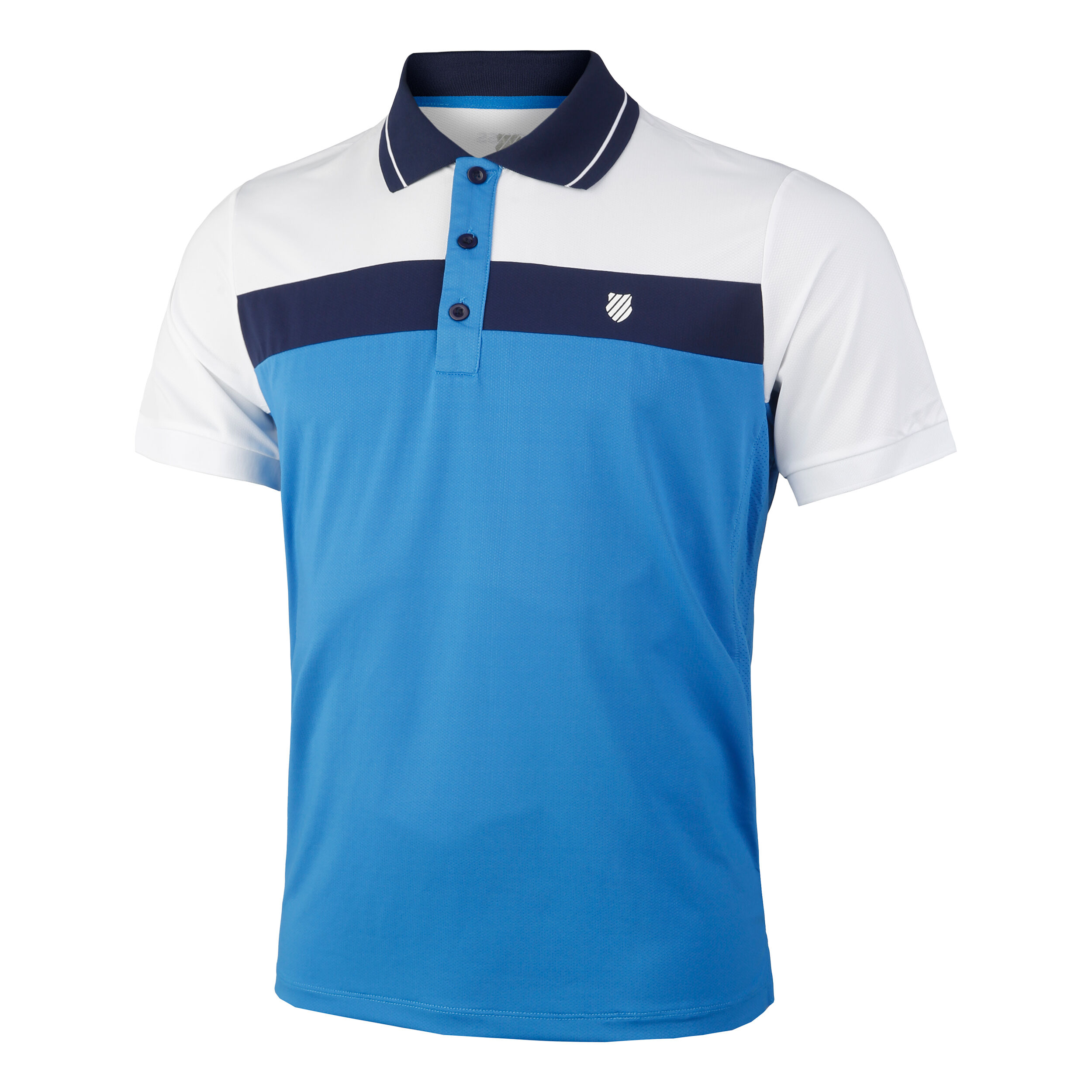 K-Swiss Core Team Block Polo Hommes - Bleu , Blanc