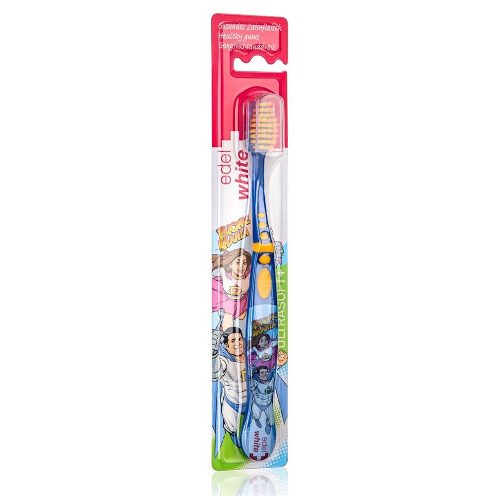 Edel+White Flosserbrush Kinderzahnbürste<br>1 Stück, Blister, Ultrasoft EW-K4D