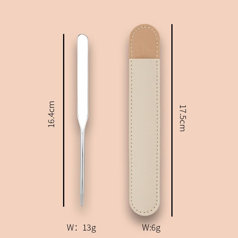 Fondes - Spatel van roestvrij staal / Kunstleren hoes / Set (diverse ontwerpen)