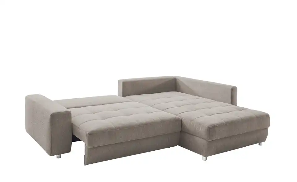 Ecksofa Arissa de Luxe Taupe rechts Webstoff
