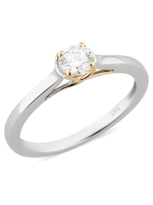 Brillant-Ring, 0,5 ct., LG, Gold 585 bicolor
