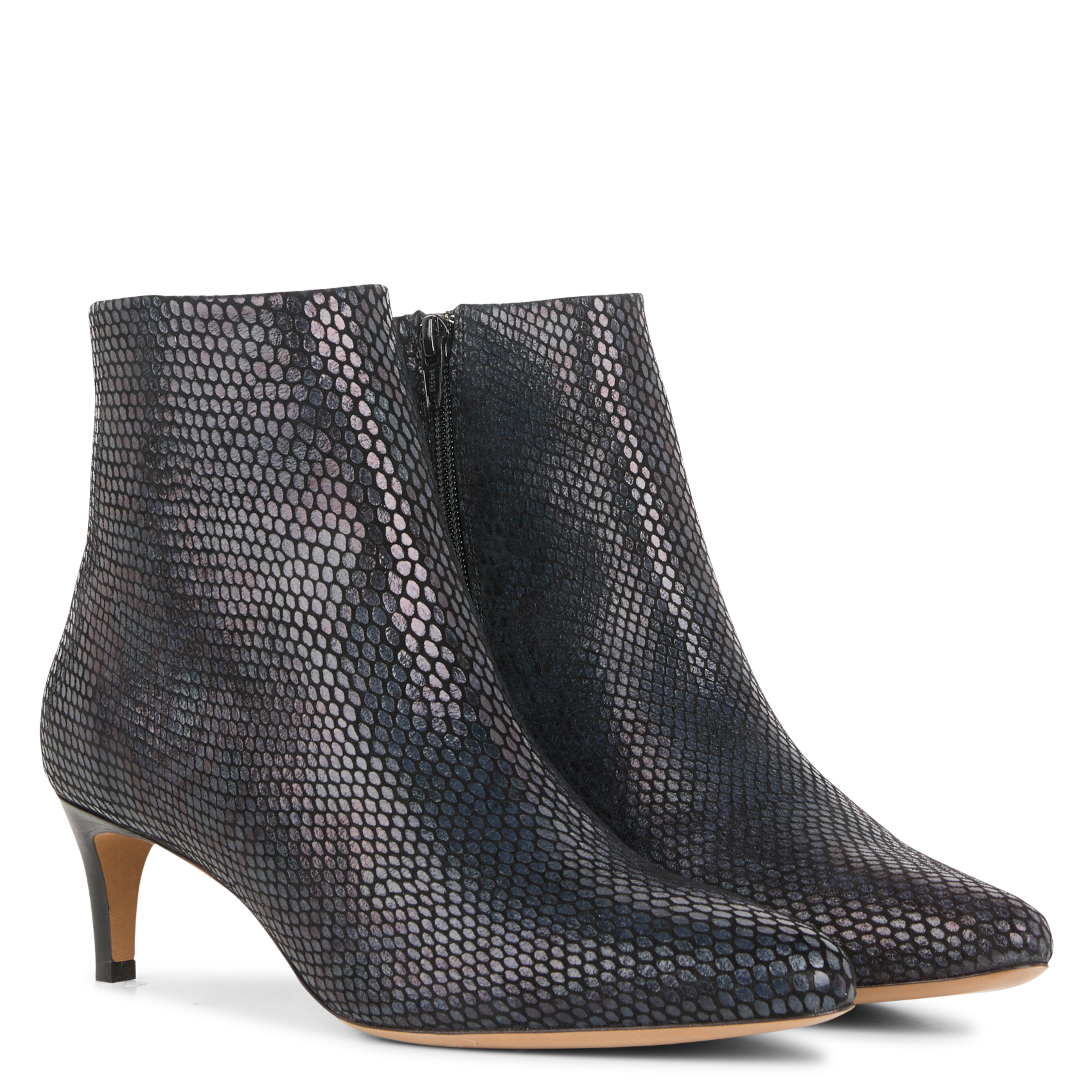 MARA - Bottines à talon en cuir| Noir