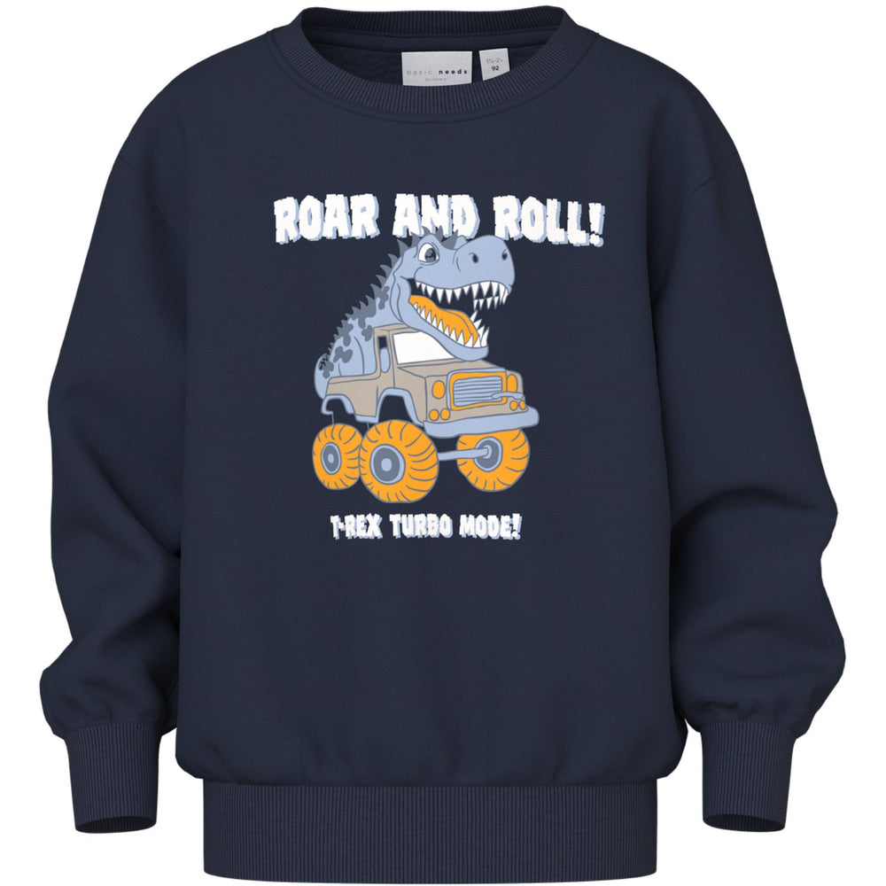 Køb Name It Navy Blazer Dino Car Nmmvildar Ls Nreg Sweat Bru