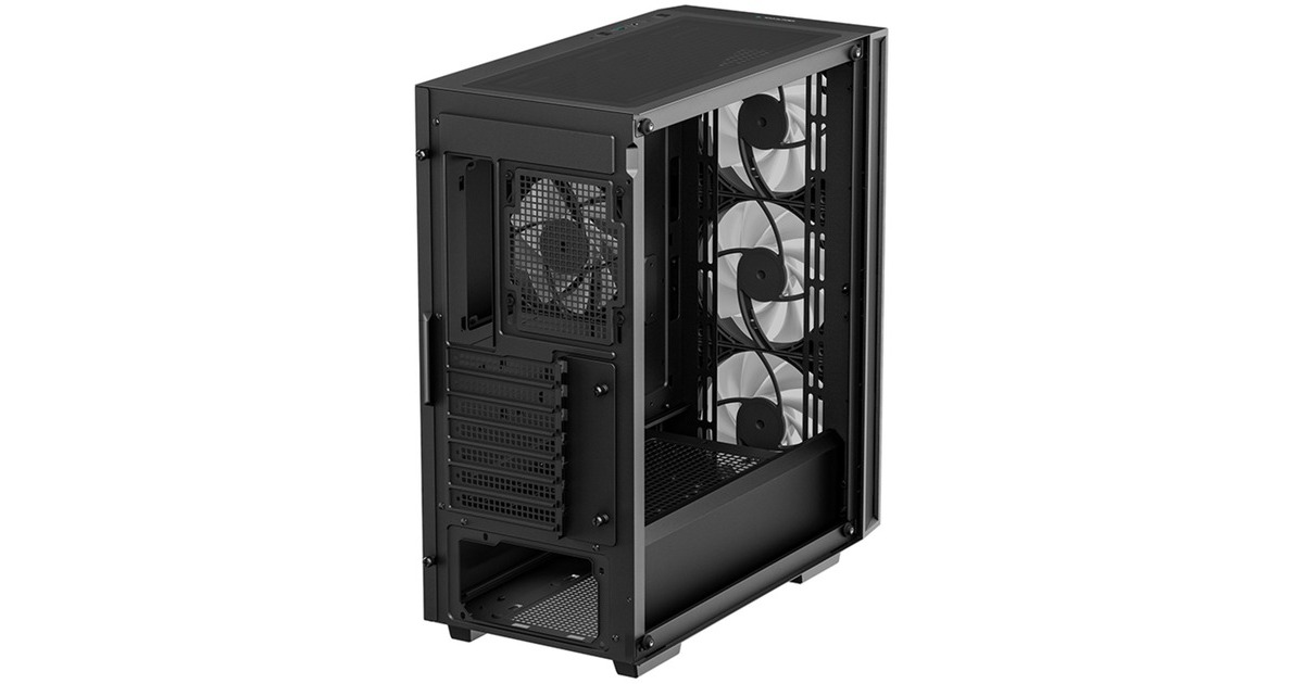 DeepCoolMATREXX 55 V4 C midi tower behuizing  (Zwart | 1x USB-A | 1x USB-C | RGB | Window)