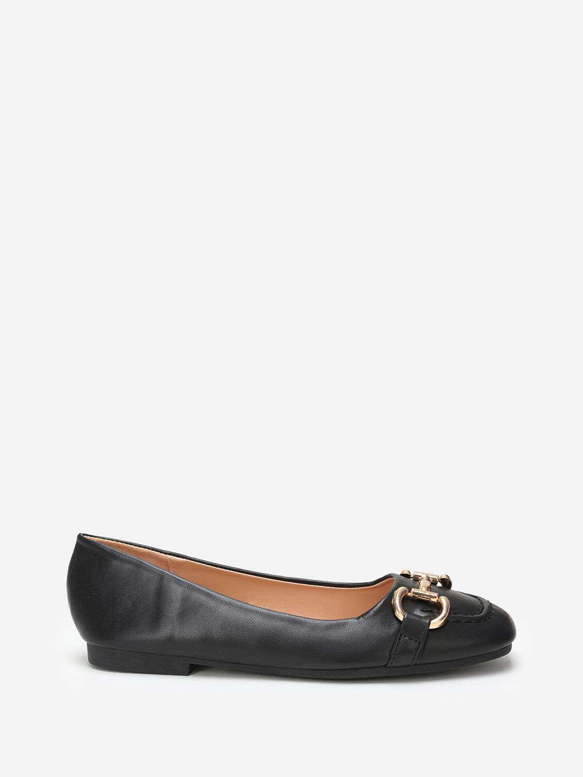 Ballerines à bout carré et mors- Noir