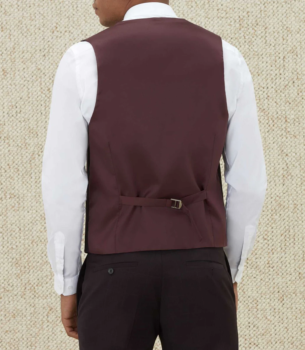 Gilet bordeaux à motif 