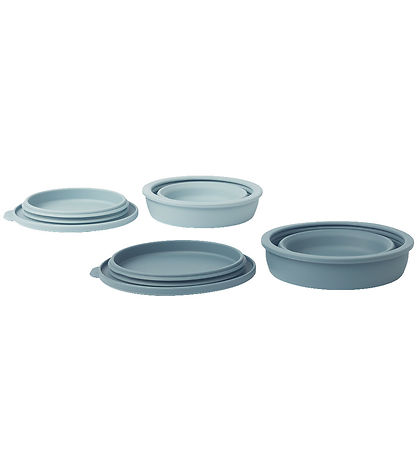 Liewood Sk?le - Silikone - Foldbare - 2-pak - Dale - Sea Blue/Wh