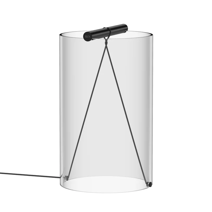 Flos - To-Tie LED Tischleuchte T2, Ø 20 cm, schwarz eloxiert