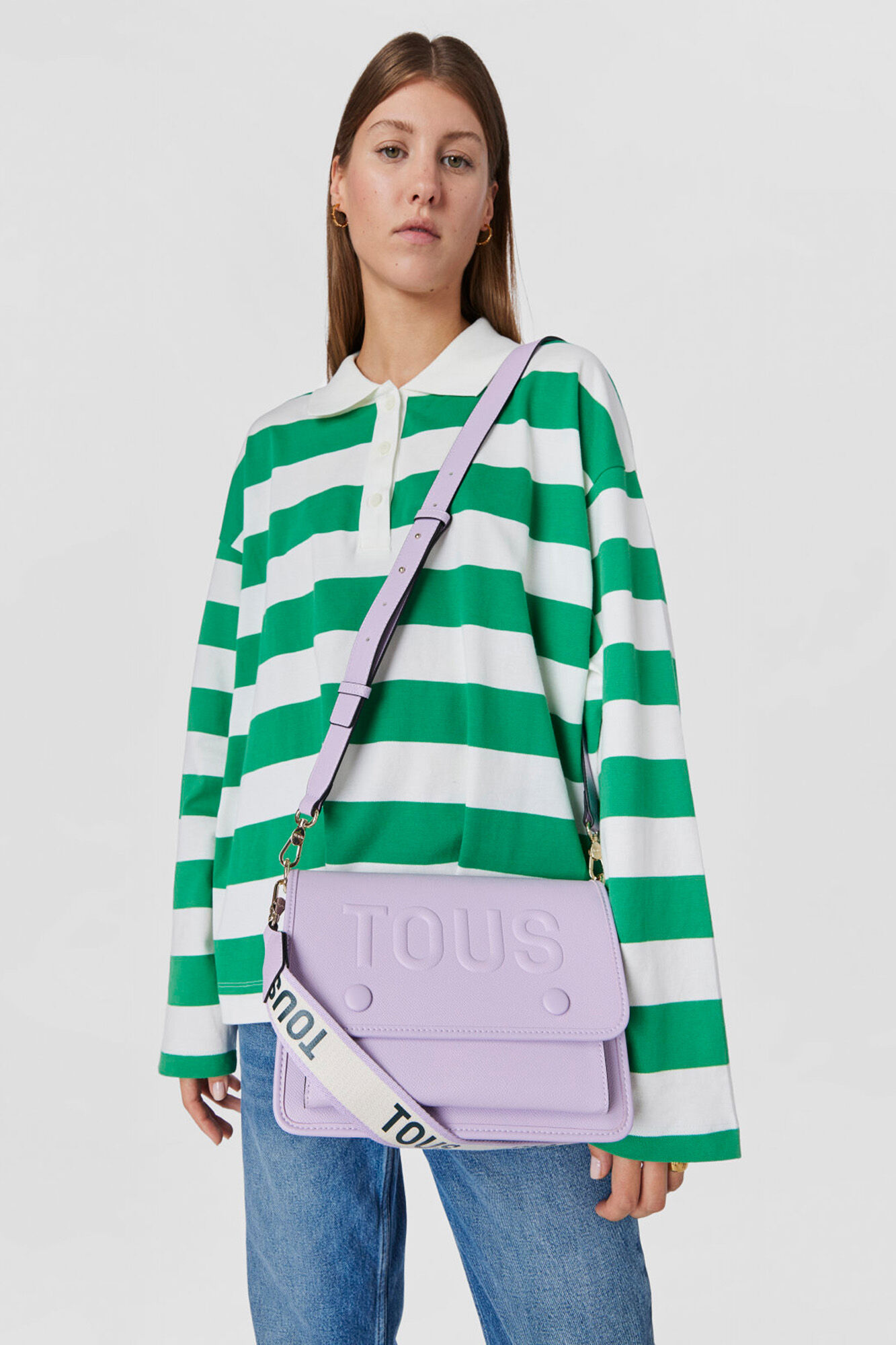 Bolsa de ombro média Audree, malva, La Rue - Lilás