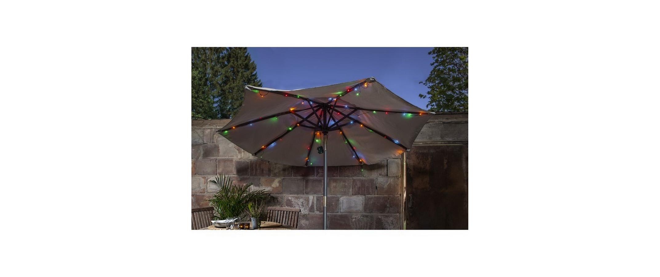 LED-Lichterkette Akku, 64 LED, 2.7 m, OutdoorWeihnachtslichterkette