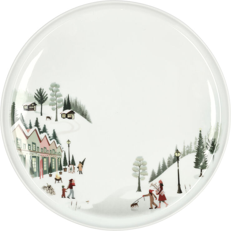 Pillivuyt Tallerken flad lige kant Vinter 26 cm Hvid Ovnfast porcelæn Hvid