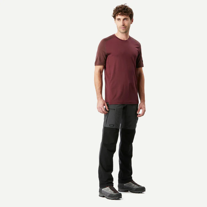 Decathlon Forclaz - Camiseta masculina Forclaz MT500 em lã merino