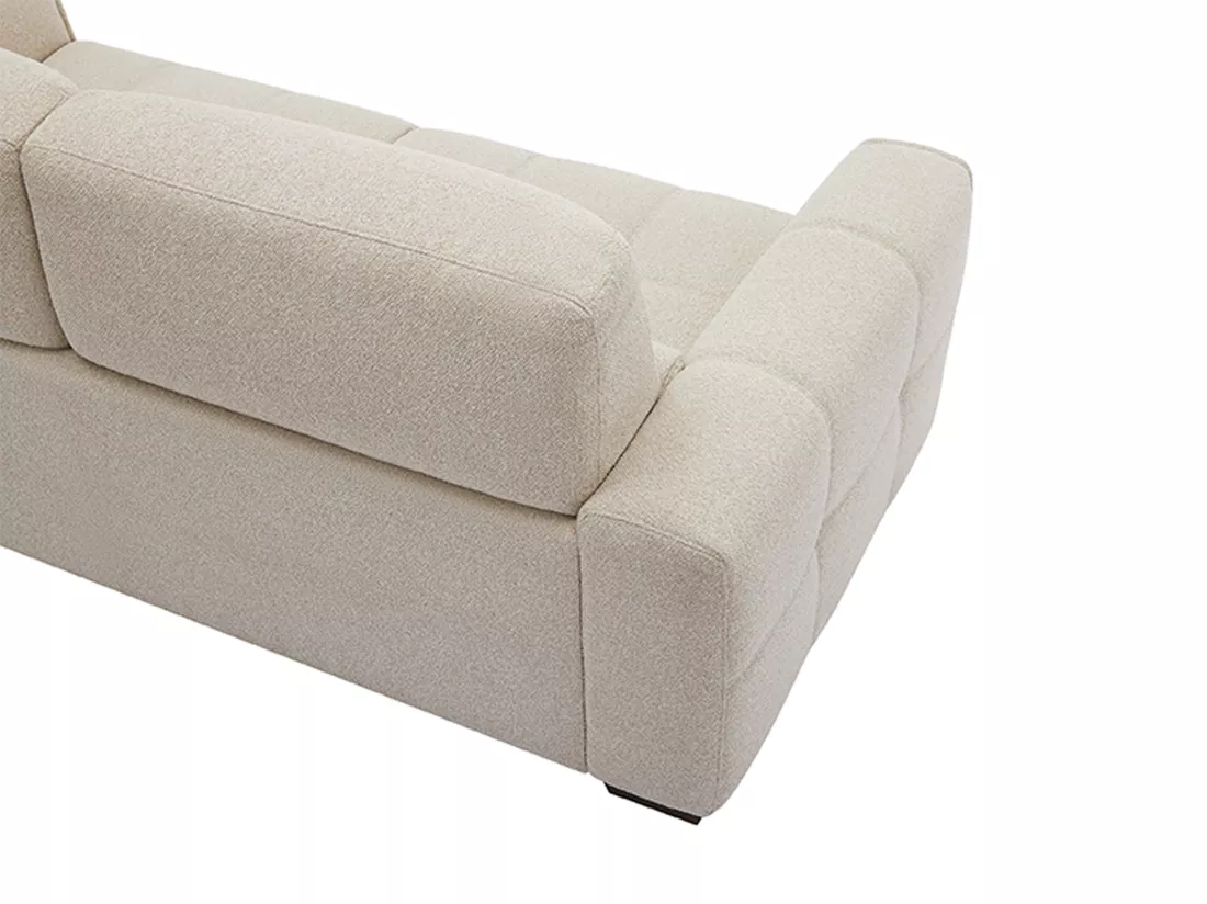 Canapé 3 places en tissu chiné beige SAVATO