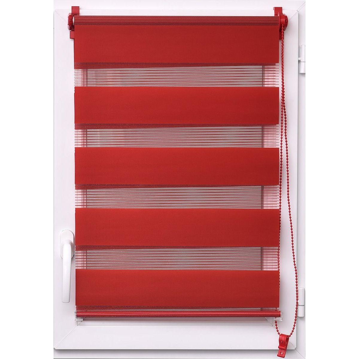 STORE ENROULEUR LUMIERE NUIT 45X180CM ROUGE PIMENT