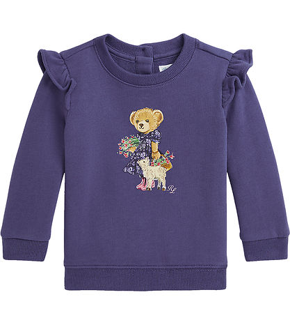 Polo Ralph Lauren Sweatshirt - Lila m. Kuscheltier
