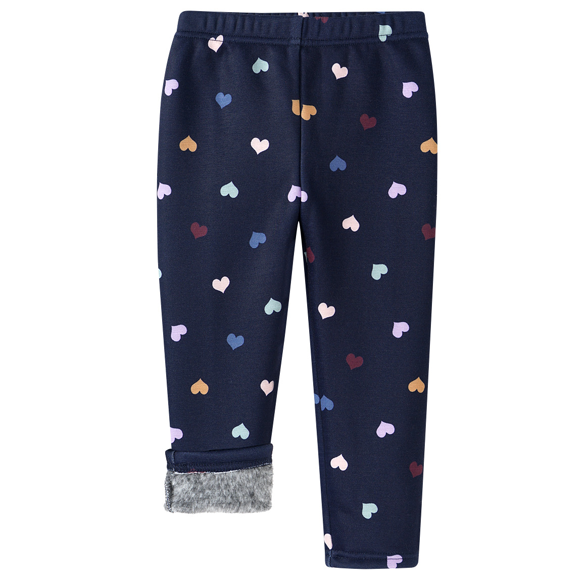 Topomini Baby Thermo-Leggings mit Herzen dunkelblau