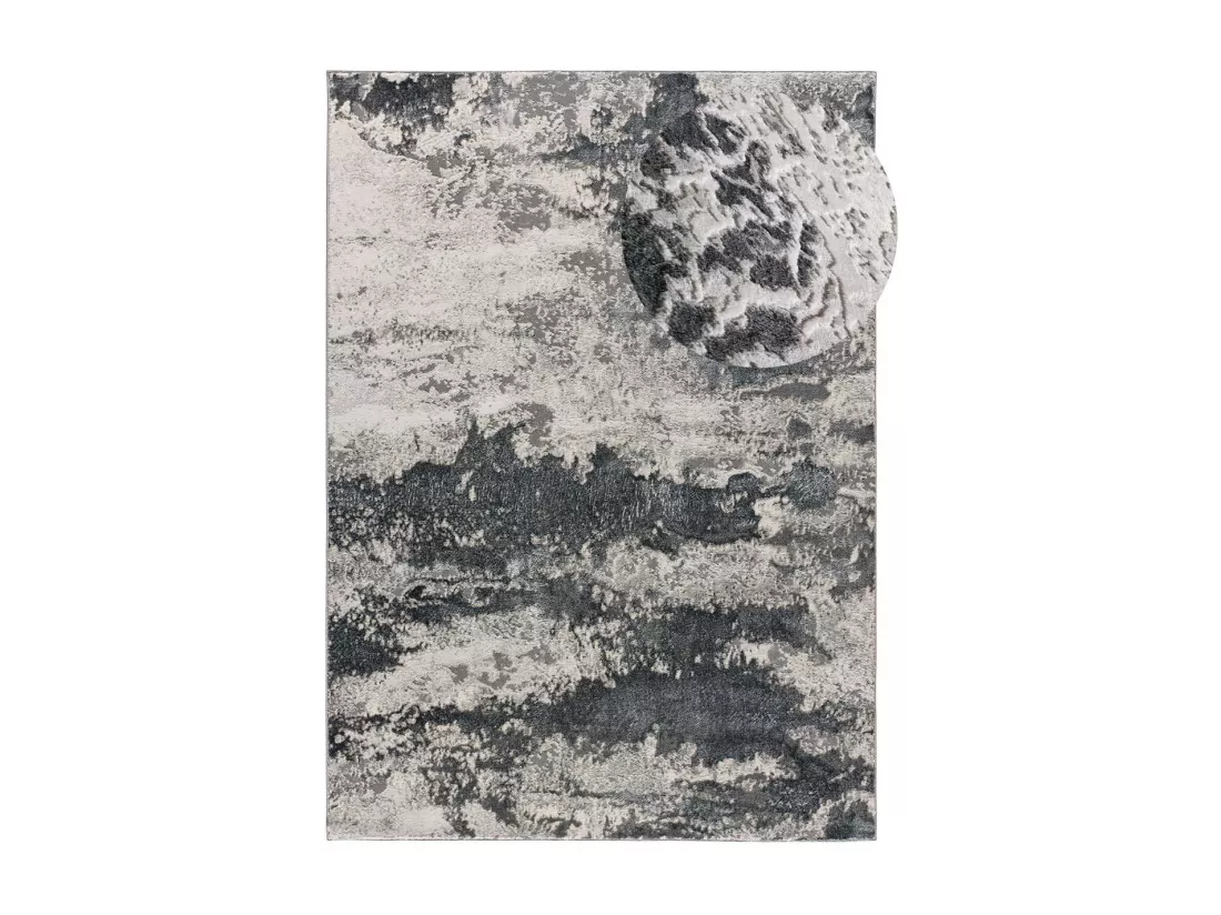 Tapis intérieur - abstrait - gris - 160 x 230 cm - AGATA
