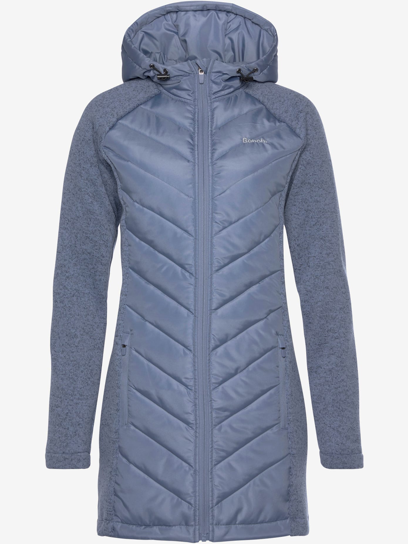 Doudoune manteau matelassé avec tricot polaire doux aux manches