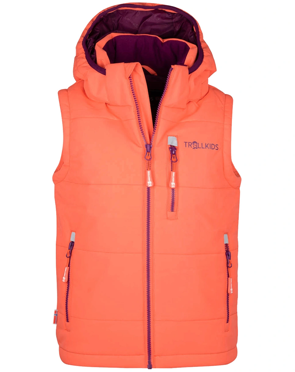 Kapuzen-Steppweste NARVIK in peach/mulberry