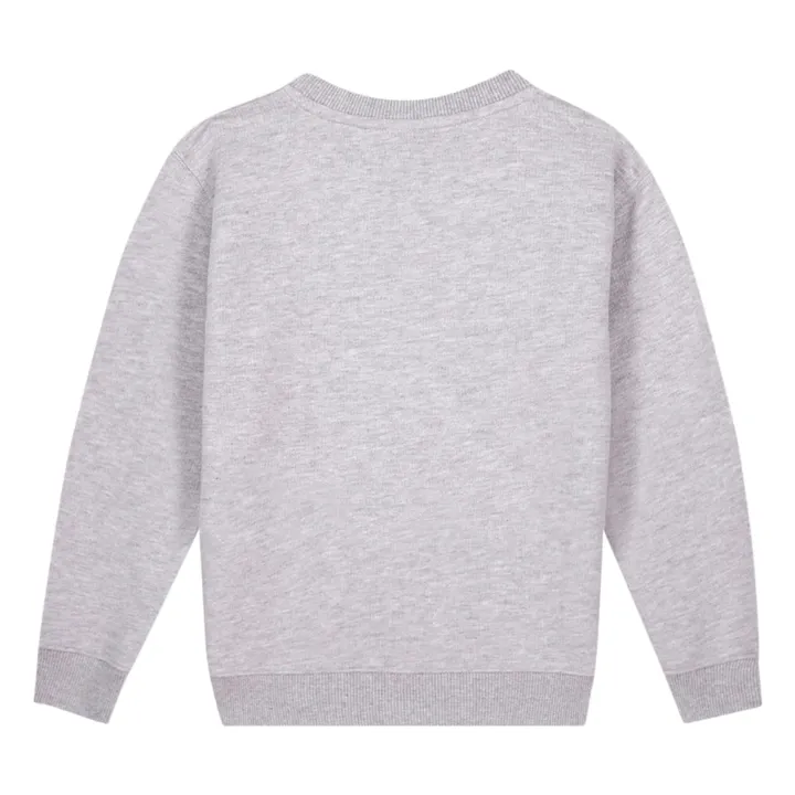 Bonton Sweat Coton Bio Smile | Gris chiné