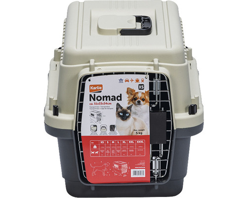 Nomad transportbox maat XS 50 x 33 x 33 cm grijswit, max. draagvermogen 5 kg