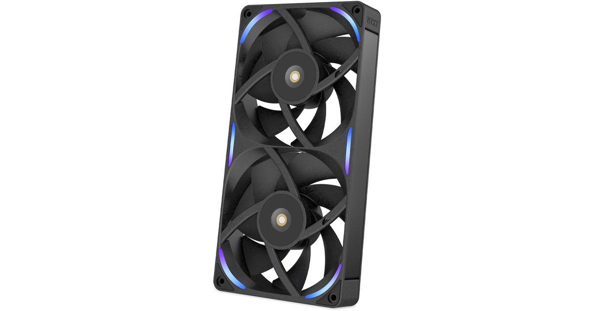 NZXTF240X RGB case fans  (Zwart, 2 stuks, 240 x 120 x 30 mm, PWM)