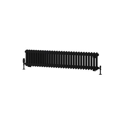 Eastbrook Rivassa 2 koloms radiator 140x30cm staal 1067W zwart mat