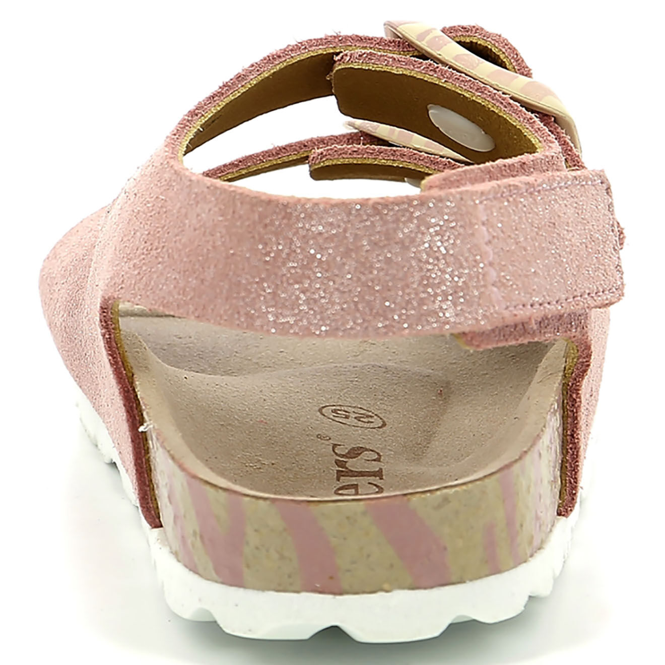 Kickers Sandales en Cuir Sunyva cuivre/zèbre