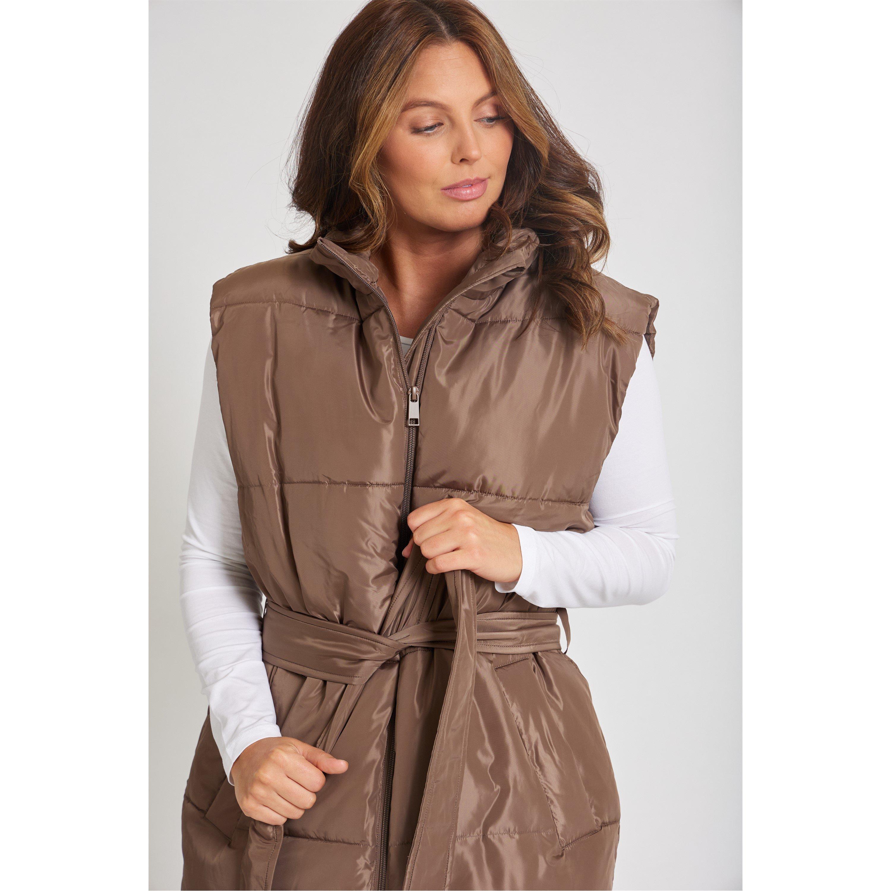 Be You Belted Belted Tie Padded Gilet