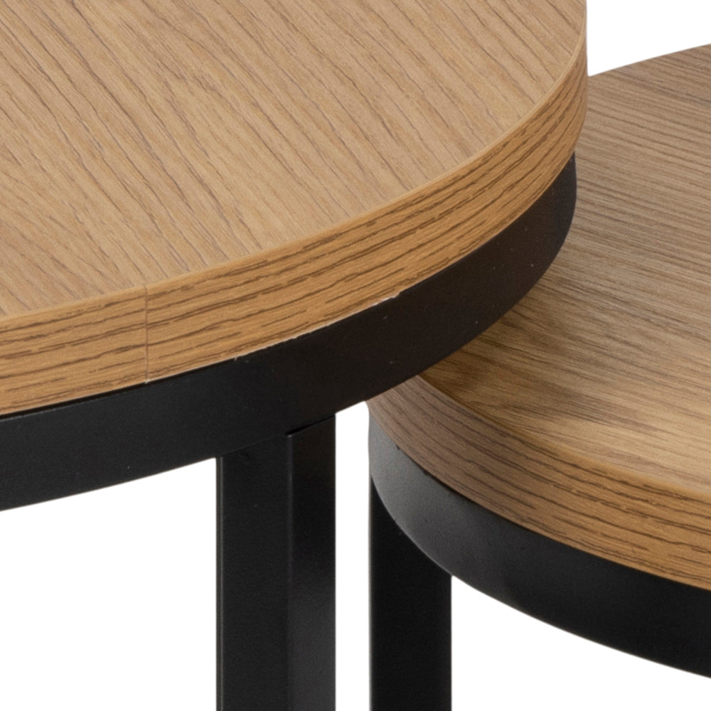 Rivan Salontafel - ø45/ø35 - Eiken - Set van 2