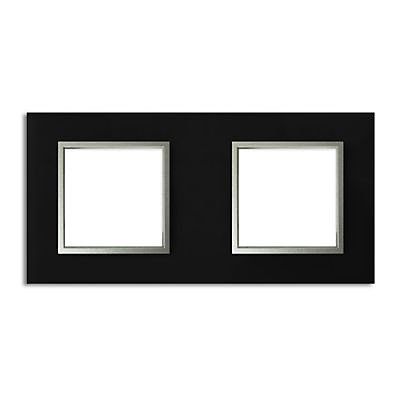 Plaque de finition double Colours Kalya verre noir