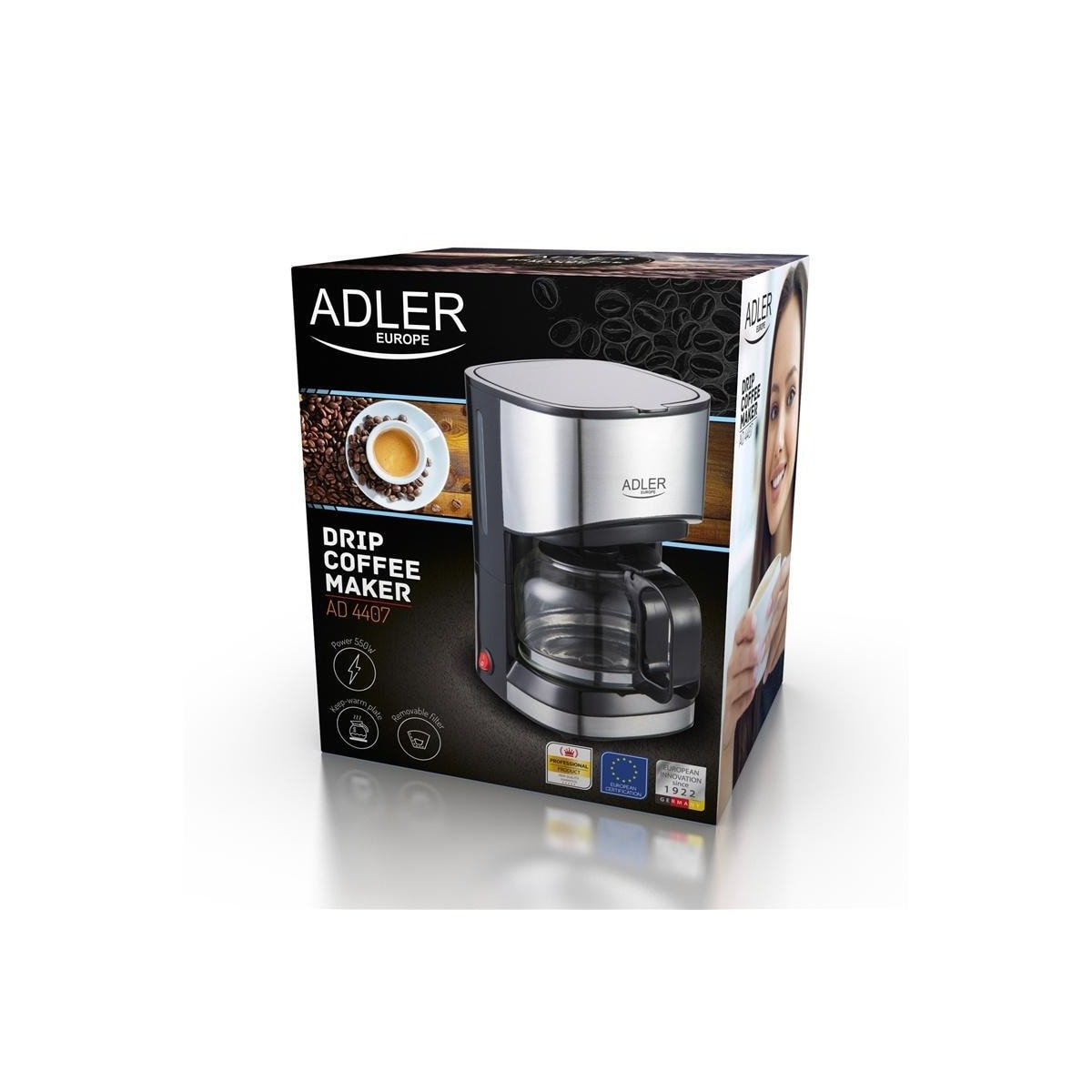 Adler kaffetrakter, 0,7 liter