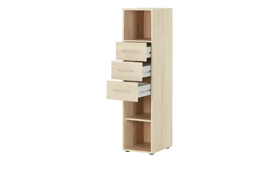 Regal Multischrank-System 30 cm 126 cm Eiche sägerau (Nachbildung)