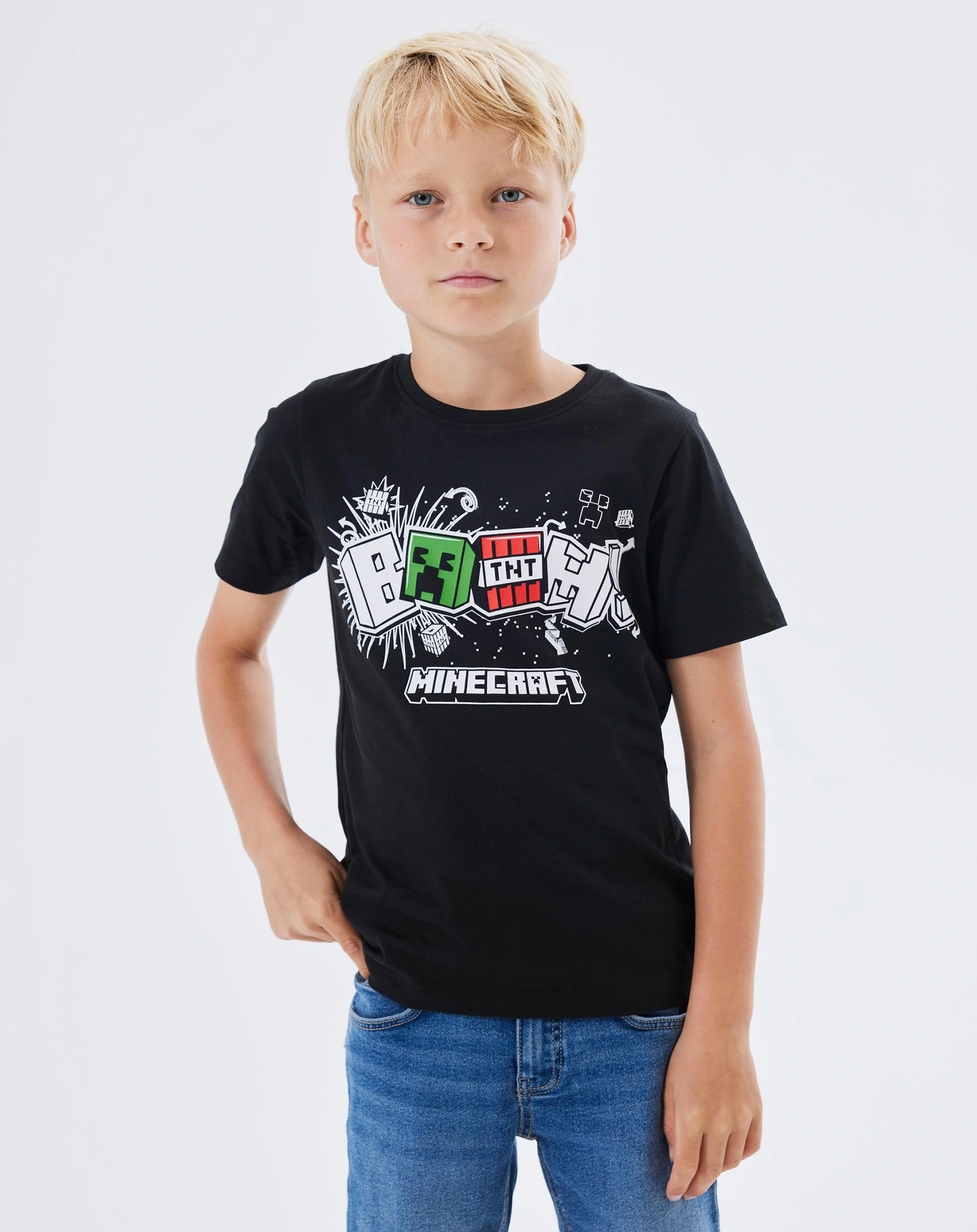 T-Shirt NKMDINKO MINECRAFT in black