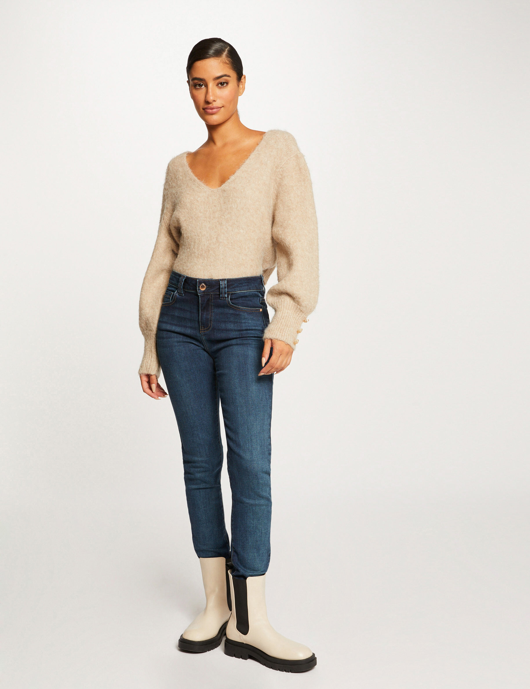 Jeans slim taille haute jean stone femme - jean_stone