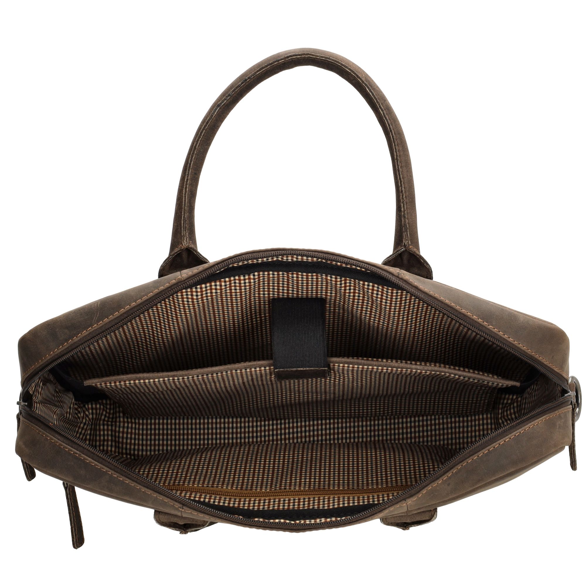 Hide & Stitches Idaho Laptoptas 15,6 inch Donkerbruin