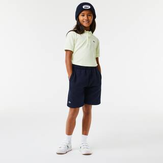 Short enfant Lacoste en molleton gratté de coton biologique Pantalons & Shorts - Bleu - Lacoste - Enfant