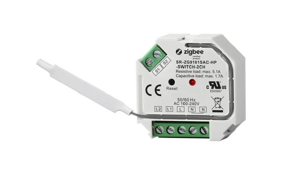 Funk-Schaltaktor ZigBee 3.0 2x 1170 W 2-fachPhilips hue kompatibler UP-Schaltaktor