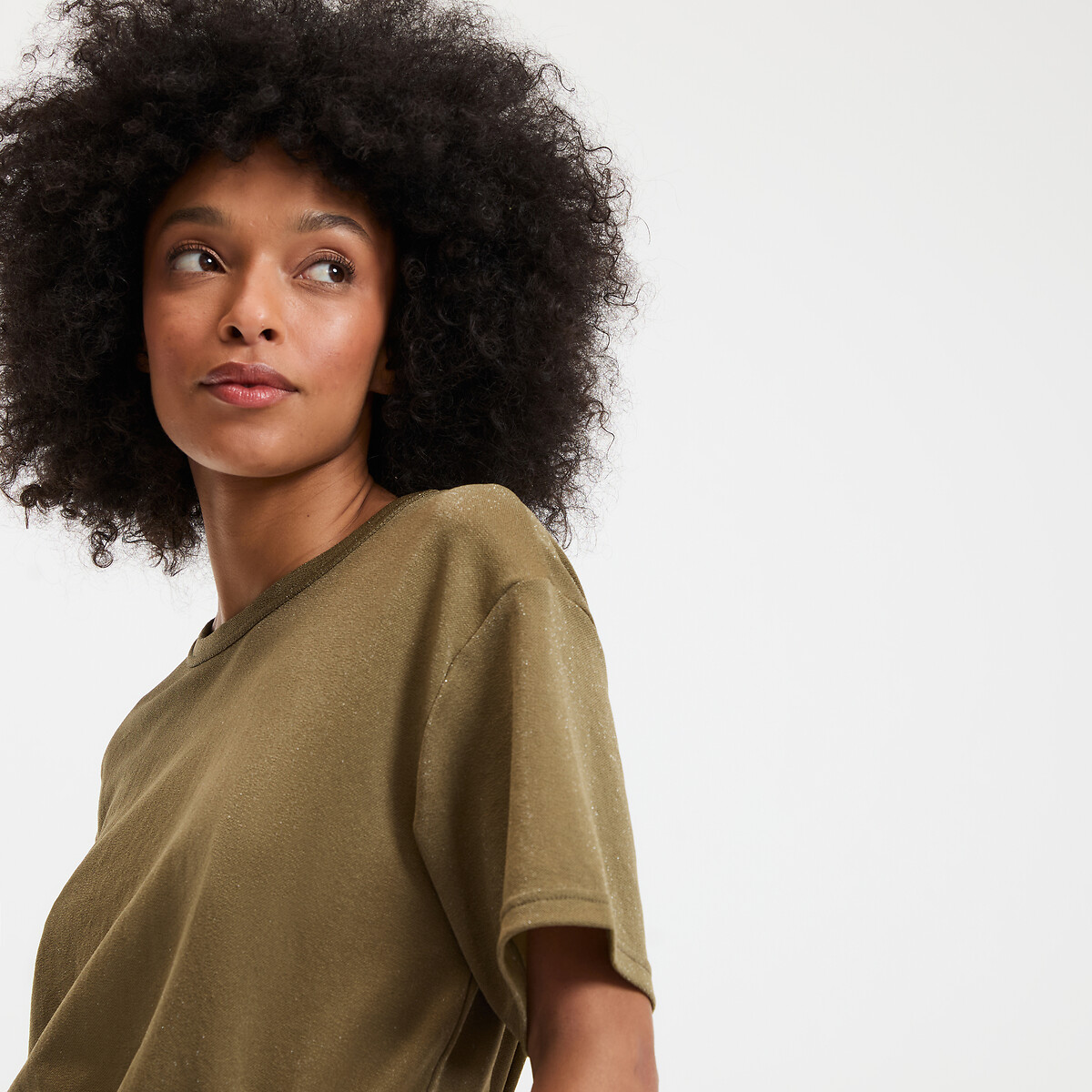 COLEÇÃO LA REDOUTE<br>Camiseta com gola redonda e mangas curtas