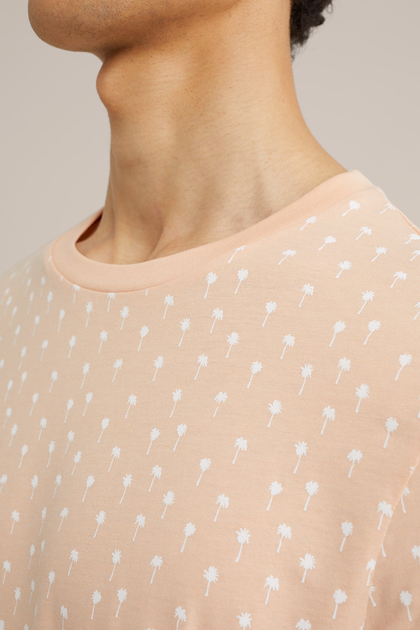 T-shirt met dessin WE Fashion Zalmroze