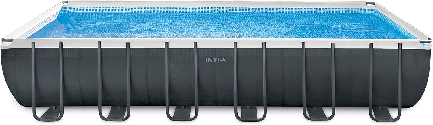 Intex Ultra Frame Rectangular Pool Set, blau/grau, 732 x 366 x 132 cm, 31,81 L, 28362GN