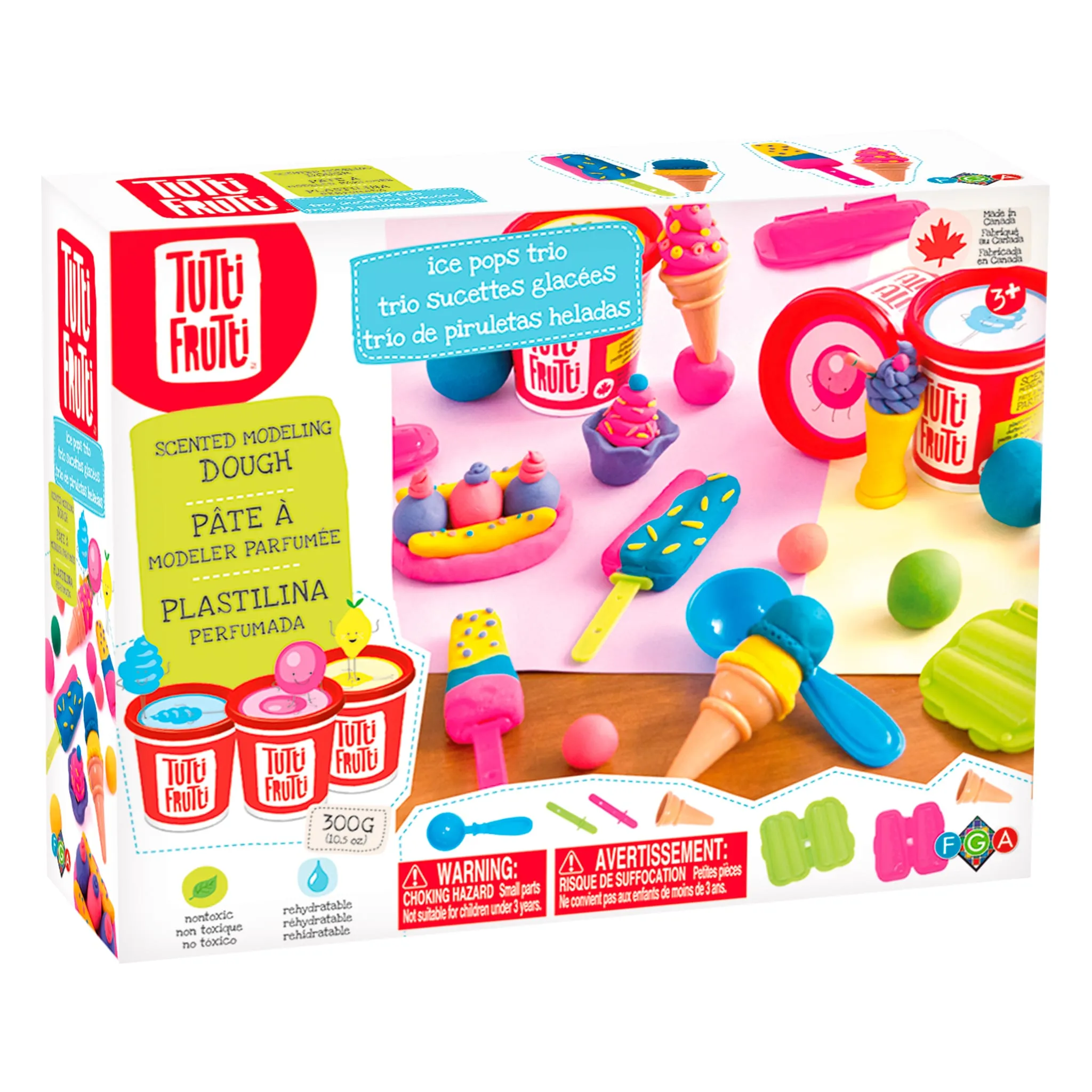 Tutti Frutti Trio Pâtes à Modeler - Sucettes Glacés
