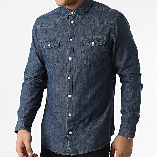 Chemise Jean A Manches Longues Nantes 20713192 Bleu Denim