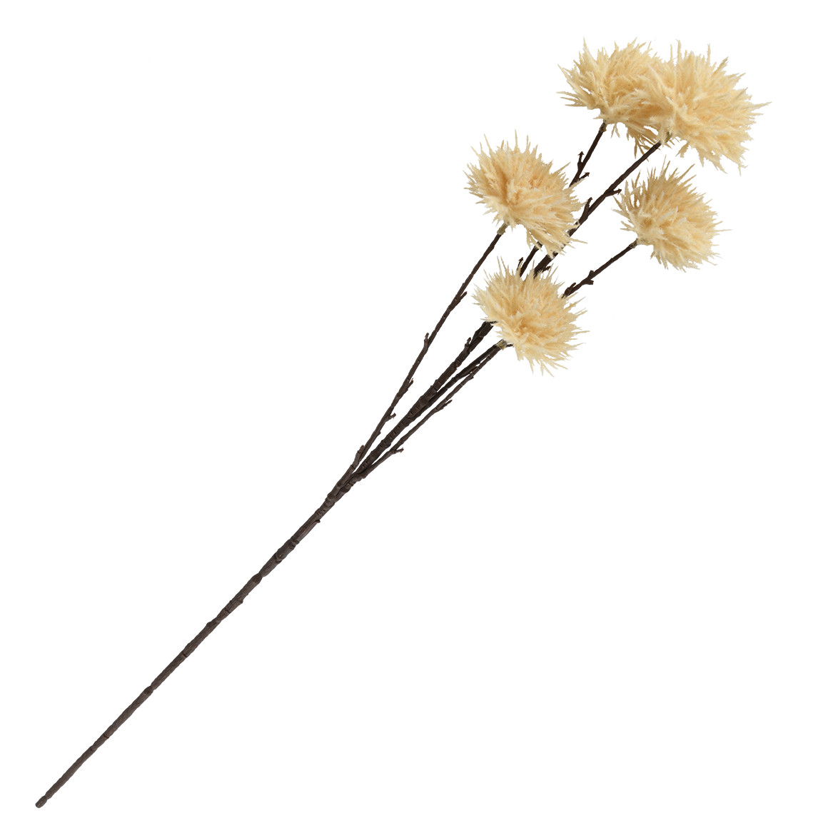Kunstblume mit fünf Blüten beige