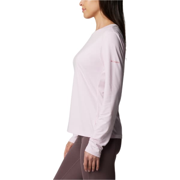 T-shirt randonnée COLUMBIA W SLOAN RIDGE GRAPHIC LS PINK DAWN/LINEAR DRIFTS