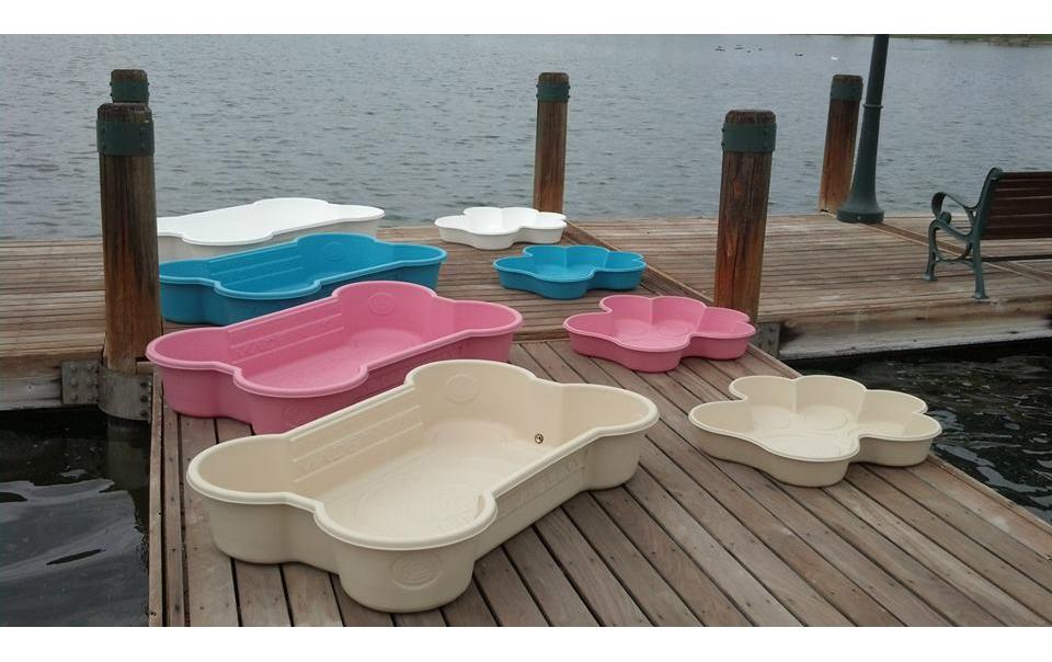 Hundepool Pfotenform, Pink, 96.5 x 99.1 x 15.2 cm<br>Für die Abkühlung an warmen Tagen